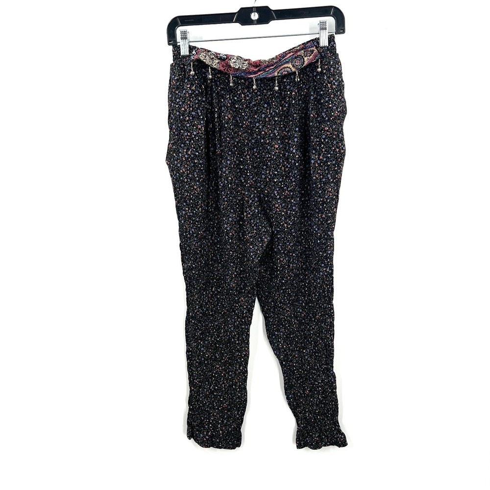 Vintage 80s 90s Modiano genie harem jingle boho hippy festival floral pants 14 L